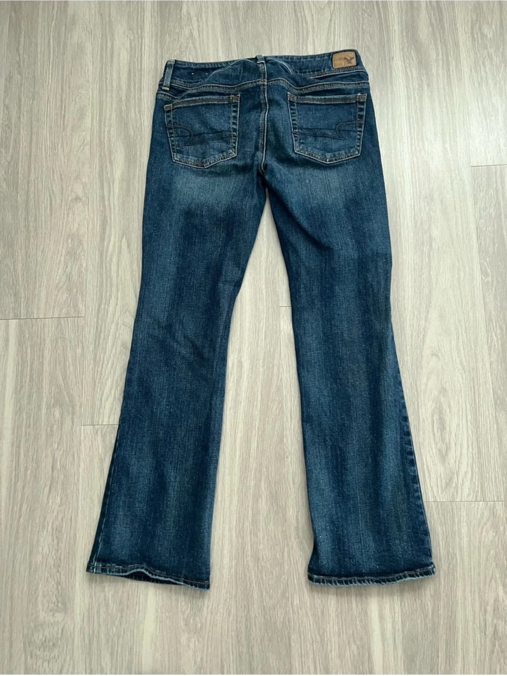 American Eagle Kick Boot Stretch Jeans Women’s Size 6 Short Dark Wash Low Rise